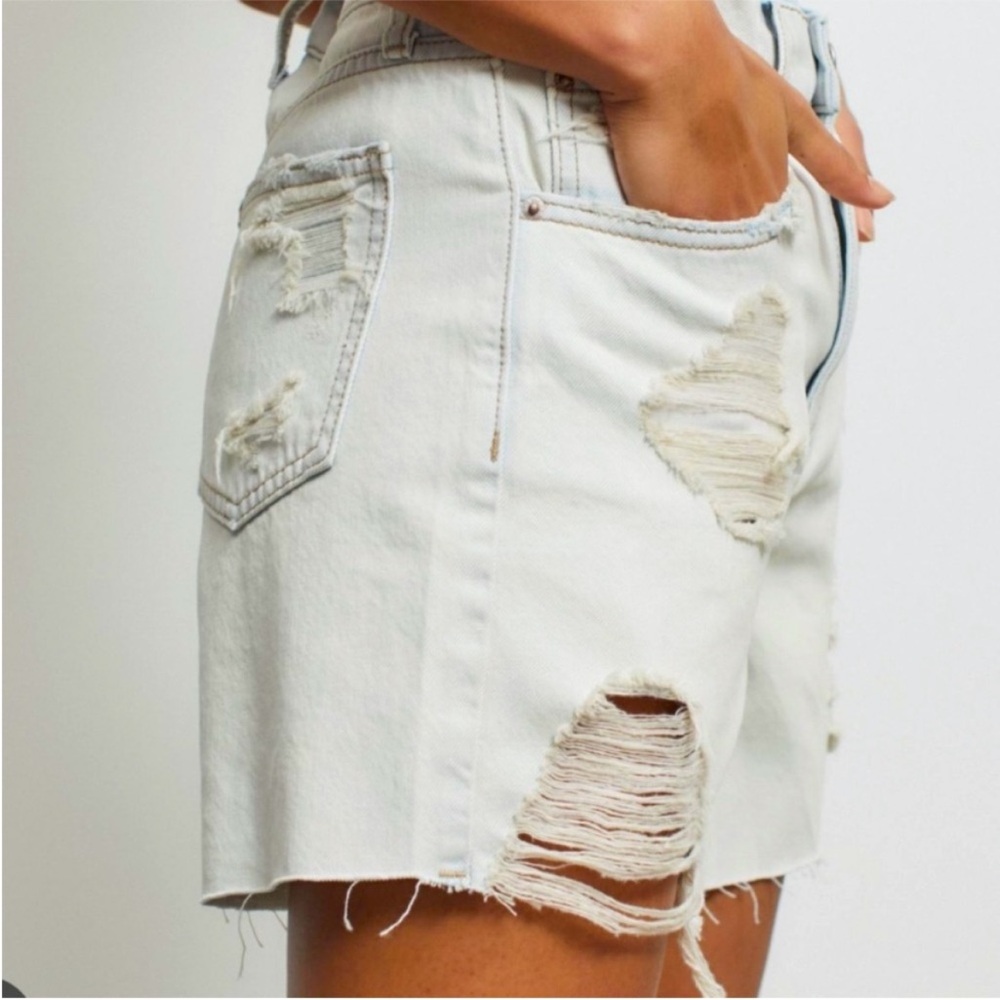 BDG Dropped Rise Distressed Denim Short